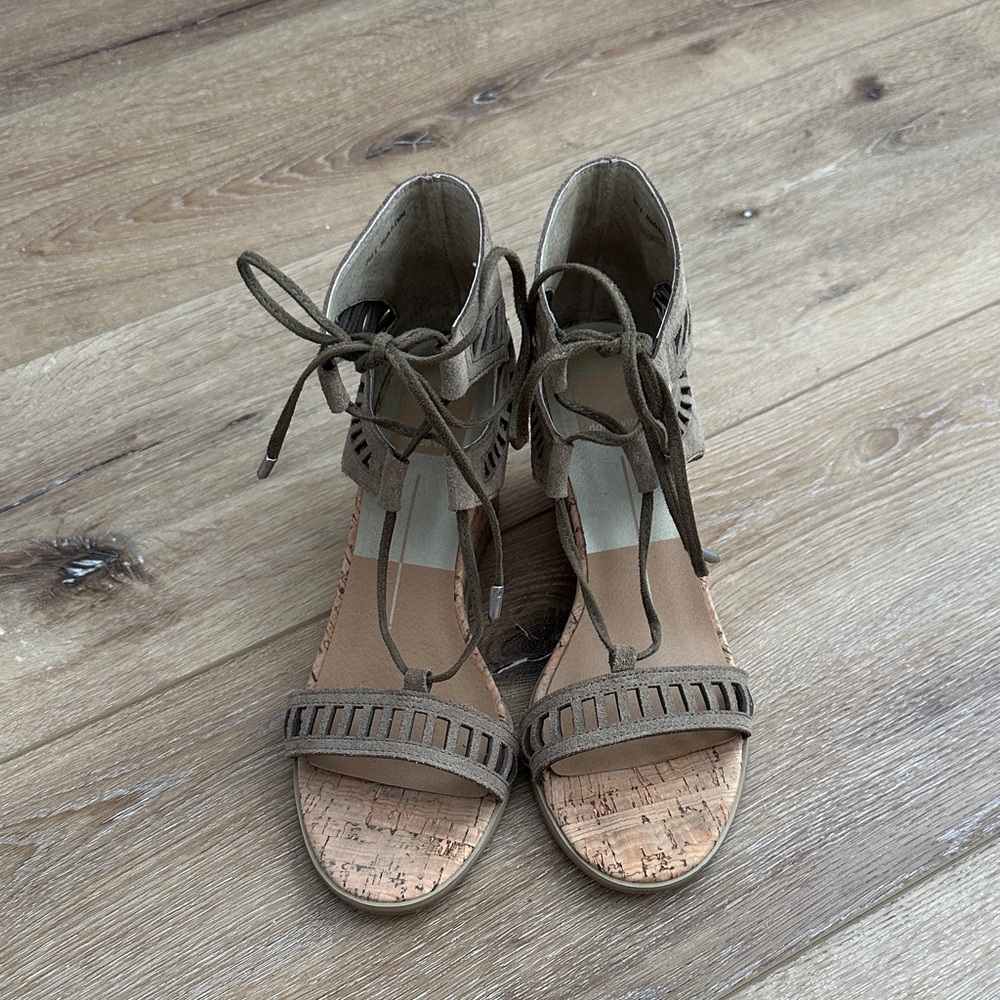 Dolce Vita Tan Lace-Up Sandals